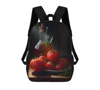 sinyumoney Mochila Escolar Para Niños 17inch Mochila Escolar Para Niños Vintage Tomatoes Mochila Escolar Informal De Moda Mochilas De Viaje Con Estampado 3D Divertidas Y Geniales