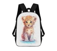 sinyumoney Mochila Escolar Para Niños 17inch Mochila Escolar Para Niños Watercolor Baby Leopard Mochila Escolar Informal De Moda Mochilas De Viaje Con Estampado 3D Divertidas Y Geniales