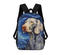 sinyumoney Mochila Escolar Para Niños 17inch Mochila Escolar Para Niños Weimaraner Dog Mochila Escolar Informal De Moda Mochilas De Viaje Con Estampado 3D Divertidas Y Geniales