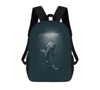 sinyumoney Mochila Escolar Para Niños 17inch Mochila Escolar Para Niños Whale Shark Line Art Mochila Escolar Informal De Moda Mochilas De Viaje Con Estampado 3D Divertidas Y Geniales