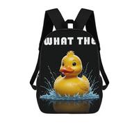 sinyumoney Mochila Escolar Para Niños 17inch Mochila Escolar Para Niños What The Duck Mochila Escolar Informal De Moda Mochilas De Viaje Con Estampado 3D Divertidas Y Geniales