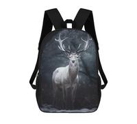 sinyumoney Mochila Escolar Para Niños 17inch Mochila Escolar Para Niños White Mythical Deer Mochila Escolar Informal De Moda Mochilas De Viaje Con Estampado 3D Divertidas Y Geniales