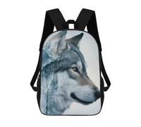 sinyumoney Mochila Escolar Para Niños 17inch Mochila Escolar Para Niños Wolf Husky Dog Mochila Escolar Informal De Moda Mochilas De Viaje Con Estampado 3D Divertidas Y Geniales