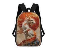 sinyumoney Mochila Escolar Para Niños 17inch Mochila Escolar Para Niños Year Of The Dragon Zodiac Mochila Escolar Informal De Moda Mochilas De Viaje Con Estampado 3D Divertidas Y Geniales