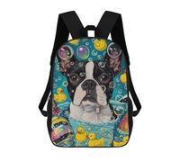 sinyumoney Mochila Escolar Para Niños A Boston Terrier Dog Mochilas Para Libros Mochila Informal De Viaje Con Impresión 3D Para Niños Y Niñas Mochila De Gran Capacidad 17inch