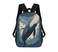 sinyumoney Mochila Escolar Para Niños A Whales Song Mochilas Para Libros Mochila Informal De Viaje Con Impresión 3D Para Niños Y Niñas Mochila De Gran Capacidad 17inch