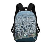 sinyumoney Mochila Escolar Para Niños Aerial View of Tokyo Cityscape Mochila De Moda Para Adolescentes Mochila Informal Para Niños Y Niñas Mochila Escolar Con Impresión 3D 17inch