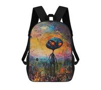 sinyumoney Mochila Escolar Para Niños Alien Art XXXVIII Mochilas Para Libros Mochila Informal De Viaje Con Impresión 3D Para Niños Y Niñas Mochila De Gran Capacidad 17inch