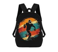 sinyumoney Mochila Escolar Para Niños American Football Player Silhouette Mochilas Para Libros Mochila Informal De Viaje Con Impresión 3D Para Niños Y Niñas Mochila De Gran Capacidad 17inch