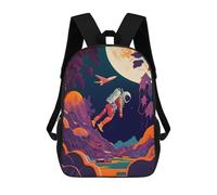 sinyumoney Mochila Escolar Para Niños Astronaut in A Fantasy Forest Mochilas Para Libros Mochila Informal De Viaje Con Impresión 3D Para Niños Y Niñas Mochila De Gran Capacidad 17inch