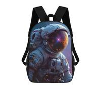 sinyumoney Mochila Escolar Para Niños Astronaut in Space Mochila De Moda Para Adolescentes Mochila Informal Para Niños Y Niñas Mochila Escolar Con Impresión 3D 17inch
