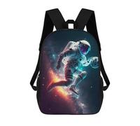 sinyumoney Mochila Escolar Para Niños Astronaut Soccer Player Mochilas Para Libros Mochila Informal De Viaje Con Impresión 3D Para Niños Y Niñas Mochila De Gran Capacidad 17inch