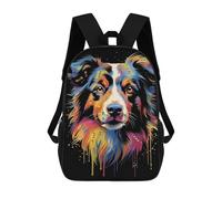 sinyumoney Mochila Escolar Para Niños Australian Shepherd Aussie Mochilas Para Libros Mochila Informal De Viaje Con Impresión 3D Para Niños Y Niñas Mochila De Gran Capacidad 17inch