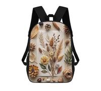 sinyumoney Mochila Escolar Para Niños Autumnal Still Life with Dried Elements Mochilas Para Libros Mochila Informal De Viaje Con Impresión 3D Para Niños Y Niñas Mochila De Gran Capacidad 17inch