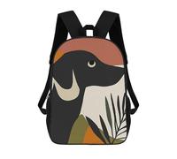 sinyumoney Mochila Escolar Para Niños Black Dog Minimalist Art Mochilas Para Libros Mochila Informal De Viaje Con Impresión 3D Para Niños Y Niñas Mochila De Gran Capacidad 17inch