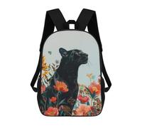 sinyumoney Mochila Escolar Para Niños Black Panther Botanical Mochilas Para Libros Mochila Informal De Viaje Con Impresión 3D Para Niños Y Niñas Mochila De Gran Capacidad 17inch