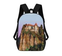 sinyumoney Mochila Escolar Para Niños Bled Castle in Slovenia Mochilas Para Libros Mochila Informal De Viaje Con Impresión 3D Para Niños Y Niñas Mochila De Gran Capacidad 17inch