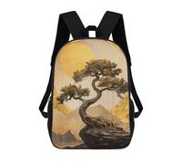 sinyumoney Mochila Escolar Para Niños Bonsai Tree Golden Moon Mochilas Para Libros Mochila Informal De Viaje Con Impresión 3D Para Niños Y Niñas Mochila De Gran Capacidad 17inch