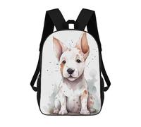 sinyumoney Mochila Escolar Para Niños Bull Terrier Cute Mochila De Moda Para Adolescentes Mochila Informal Para Niños Y Niñas Mochila Escolar Con Impresión 3D 17inch