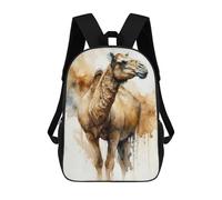sinyumoney Mochila Escolar Para Niños Camel Watercolor Mochilas Para Libros Mochila Informal De Viaje Con Impresión 3D Para Niños Y Niñas Mochila De Gran Capacidad 17inch