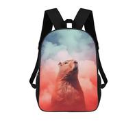 sinyumoney Mochila Escolar Para Niños Capybara Smoke Mochila De Moda Para Adolescentes Mochila Informal Para Niños Y Niñas Mochila Escolar Con Impresión 3D 17inch