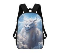 Sinyumoney Mochila escolar para niños Cat Close Up Mochila Casual para Viajes, Impreso en 3D, para niños y niñas, gran capacidad, Mystical Cloud Dragon, 17"