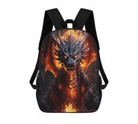 Sinyumoney Mochila escolar para niños Cat Close Up Mochila Casual para Viajes, Impreso en 3D, para niños y niñas, gran capacidad, Epic Fire Dragon, 17"