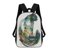 sinyumoney Mochila Escolar Para Niños Cat Nature Abstract Mochila De Moda Para Adolescentes Mochila Informal Para Niños Y Niñas Mochila Escolar Con Impresión 3D 17inch