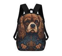sinyumoney Mochila Escolar Para Niños Cavalier King Dog Petite Mochilas Para Libros Mochila Informal De Viaje Con Impresión 3D Para Niños Y Niñas Mochila De Gran Capacidad 17inch