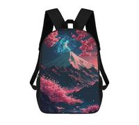 sinyumoney Mochila Escolar Para Niños Cherry Blossom Mountain Night Mochilas Para Libros Mochila Informal De Viaje Con Impresión 3D Para Niños Y Niñas Mochila De Gran Capacidad 17inch