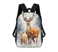 sinyumoney Mochila Escolar Para Niños Christmas Deer Family Mochilas Para Libros Mochila Informal De Viaje Con Impresión 3D Para Niños Y Niñas Mochila De Gran Capacidad 17inch