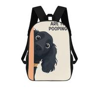 sinyumoney Mochila Escolar Para Niños Cocker Spaniel Peeking Mochilas Para Libros Mochila Informal De Viaje Con Impresión 3D Para Niños Y Niñas Mochila De Gran Capacidad 17inch