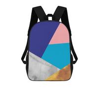 sinyumoney Mochila Escolar Para Niños Collage Art 2 Mochilas Para Libros Mochila Informal De Viaje Con Impresión 3D Para Niños Y Niñas Mochila De Gran Capacidad 17inch