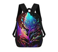sinyumoney Mochila Escolar Para Niños Colorful Abstract Tree Artwork Mochilas Para Libros Mochila Informal De Viaje Con Impresión 3D Para Niños Y Niñas Mochila De Gran Capacidad 17inch