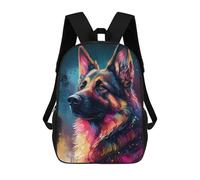 sinyumoney Mochila Escolar Para Niños Colorful Dog Portrait Artwork -1 Mochilas Para Libros Mochila Informal De Viaje Con Impresión 3D Para Niños Y Niñas Mochila De Gran Capacidad 17inch