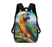 sinyumoney Mochila Escolar Para Niños Colorful Parrot Mochilas Para Libros Mochila Informal De Viaje Con Impresión 3D Para Niños Y Niñas Mochila De Gran Capacidad 17inch
