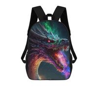 sinyumoney Mochila Escolar Para Niños Cosmic Dragon Serpent King Mochila De Moda Para Adolescentes Mochila Informal Para Niños Y Niñas Mochila Escolar Con Impresión 3D 17inch