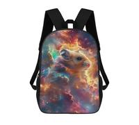 sinyumoney Mochila Escolar Para Niños Cosmic Hamster Voyage Mochilas Para Libros Mochila Informal De Viaje Con Impresión 3D Para Niños Y Niñas Mochila De Gran Capacidad 17inch