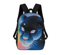 sinyumoney Mochila Escolar Para Niños Cosmic Panther Portrait Mochilas Para Libros Mochila Informal De Viaje Con Impresión 3D Para Niños Y Niñas Mochila De Gran Capacidad 17inch