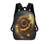 sinyumoney Mochila Escolar Para Niños Cosmic Sunflower-3 Mochilas Para Libros Mochila Informal De Viaje Con Impresión 3D Para Niños Y Niñas Mochila De Gran Capacidad 17inch