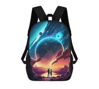 sinyumoney Mochila Escolar Para Niños Couple on Mars Landscape Mochila De Moda Para Adolescentes Mochila Informal Para Niños Y Niñas Mochila Escolar Con Impresión 3D 17inch