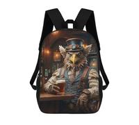 Sinyumoney Mochila escolar para niños Craft Beer Beaver Mochila Casual para Viajes, Impreso 3D, para niños y niñas, Gran capacidad, Steampunk Beer Griffin 3, 17"