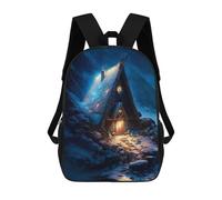 sinyumoney Mochila Escolar Para Niños Cute House Mochilas Para Libros Mochila Informal De Viaje Con Impresión 3D Para Niños Y Niñas Mochila De Gran Capacidad 17inch