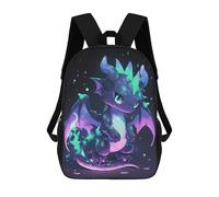 sinyumoney Mochila Escolar Para Niños Cute Neon Dragon Illustration Mochila De Moda Para Adolescentes Mochila Informal Para Niños Y Niñas Mochila Escolar Con Impresión 3D 17inch