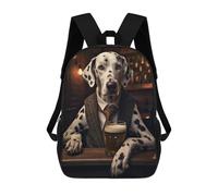 sinyumoney Mochila Escolar Para Niños Dalmatian in The Pub Mochilas Para Libros Mochila Informal De Viaje Con Impresión 3D Para Niños Y Niñas Mochila De Gran Capacidad 17inch