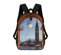 sinyumoney Mochila Escolar Para Niños Dawn at Piazza San Marco Mochila De Moda Para Adolescentes Mochila Informal Para Niños Y Niñas Mochila Escolar Con Impresión 3D 17inch