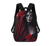 sinyumoney Mochila Escolar Para Niños Day of The Dead Bride Mochilas Para Libros Mochila Informal De Viaje Con Impresión 3D Para Niños Y Niñas Mochila De Gran Capacidad 17inch