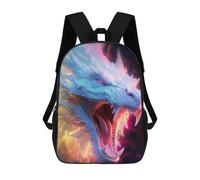 sinyumoney Mochila Escolar Para Niños Dragon's Fiery Roar -4 Mochilas Para Libros Mochila Informal De Viaje Con Impresión 3D Para Niños Y Niñas Mochila De Gran Capacidad 17inch