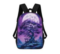 sinyumoney Mochila Escolar Para Niños Enchanted Night Tree Landscape Mochilas Para Libros Mochila Informal De Viaje Con Impresión 3D Para Niños Y Niñas Mochila De Gran Capacidad 17inch