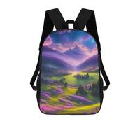 sinyumoney Mochila Escolar Para Niños Enchanted Valley with Lavender Fields Mochilas Para Libros Mochila Informal De Viaje Con Impresión 3D Para Niños Y Niñas Mochila De Gran Capacidad 17inch